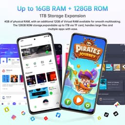 OUKITEL C65 smarttelefoon – 6,7 inch – Android 15, 16 GB werkgeheugen / 128 GB opslag, 5150mAh accu, 50MP camera, simlockvrij — thumbnail 2