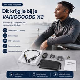 Variogoods Zwemkoptelefoon - Bone Conduction Headphone met MP3 Speler - Bluetooth - IP68 Waterdicht - Open Ear Sport Oortjes - Draadloze Sportkoptelefoon - 6 Uur Batterij - Waterdichte Hardloop Oordopjes - Zwemmen, Hardlopen & Fietsen - Zwart — thumbnail 5