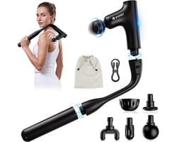 Massage Gun – Deep Tissue Massagepistool – 4 Massagekoppen – Stil <45 dB – 3-5 Uur Accu – USB-C Oplaadbaar