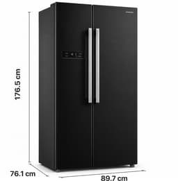 Heinner HSBS-M548NFINVBKE++ American Side-by-Side Koelkast – 548 L – Total No Frost – Inverter Compressor – Touchbediening – Super Cooling – Super Freeze – Holiday-functie – Open-deur Alarm – Zwart – 5 Jaar Garantie — thumbnail 4