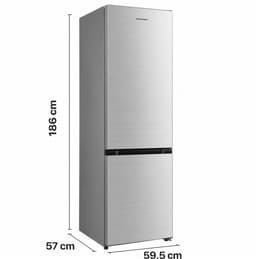 Heinner HCNF-M330INVSE++ Koel-vriescombinatie – 330 L – Total No Frost – Inverter Compressor – Energieklasse E – Elektronische Bediening – Super Cooling-functie – Kinderslot – LED-verlichting – Zilver – 5 Jaar Garantie — thumbnail 4