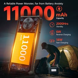OUKITEL WP53 PRO - 6,52 inch - Android 15, 24GB RAM, 11000mAh 18W snel oplaadbaar, IP68 stof- en waterdichte buitentelefoon — thumbnail 4
