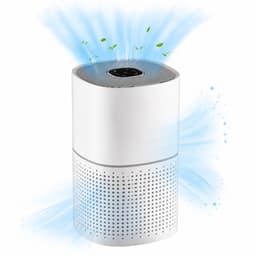 TEKROA® HEPA-luchtreiniger met ionisator - Air Purifier - CADR 225 m³/u - stille slaapstand - 50 W - timer, 4 snelheden - Wit — thumbnail 1