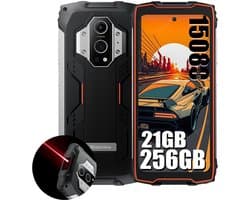 Blackview BV9300 - Robuuste Smartphone - 21GB RAM - 256GB - 40M Laser Rangefinder - 15080mAh - Helio G99 - 6.7'' 120Hz - 50MP+ 32MP Camera - IP68 Waterdichte Buiten Mobiele Telefoon NFC -Oranje