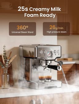 Espressomachine - Koffiemachine met Bonen - Espresso Machine - Barista — thumbnail 5