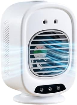 KZQ Slimme Persoonlijke Mini Airco Ventilator Met 5 Snelheden En 70 Graden Oscillatie Draagbare Verdampingskoeler Voor Slaapkamer En Bureau Stil — thumbnail 1