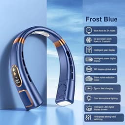 Opvouwbare nekventilator, draagbare nekventilator, USB-ventilator, ventilator zonder bladen, ingebouwde 4000mAh-batterij, geschikt voor thuis, op kantoor, op reis en buitenactiviteiten. — thumbnail 4