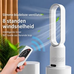 Rolu Torenventilator – Ventilator Staand – Ventilator Toren – 60 CM – 8 Snelheden - 90° Oscillatie – Timer Functie – Afstandsbediening — thumbnail 4