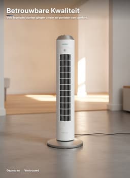 Cecotec Torenventilator EnergySilence 8090 Skyline 84cm | Krachtige Kopermotor | 3 Snelheden, Timer & Automatische Oscillatie voor Efficiënte Koeling — thumbnail 2
