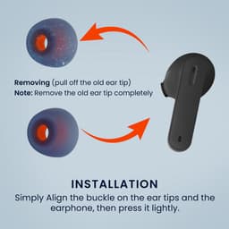 kwmobile 6x cover voor in-ear oortjes geschikt voor JBL Tune 230 NC TWS / T230NC - Vervangende oordopjes van siliconen in blauw - 3 maten — thumbnail 3