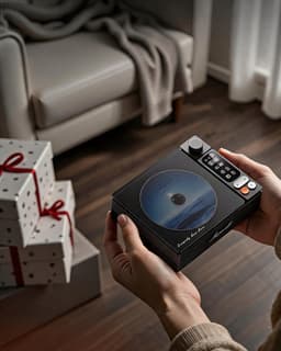 CD speler - Bluetooth luidspreker - Draagbare Multifunctionele CD speler - 4000mAh Accu & 4.5u Speeltijd - 7 Modi & Bluetooth - Retro Design & Display - Voor Thuis & Onderweg — thumbnail 4