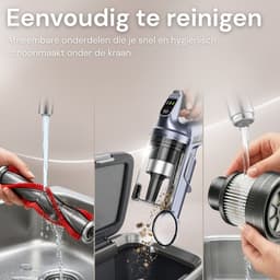 Vesora® 3-in-1 Buigbare Steelstofzuiger met Extra Accu - Draadloos zonder Zak - FLEX - Draadloze Stofzuiger - Kruimeldief Snoerloos - Vacuum Cleaner - Handstofzuiger - Stofzuiger Steel met Hepa Filter - Stofzuiger Huisdieren - Zakloze Stofzuiger — thumbnail 4