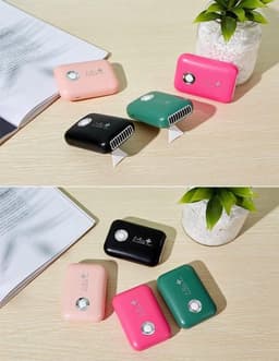Solvix aircooler met koelelementen - Mini USB Ventilator - Zwart - Draadloos en Oplaadbaar - 3 Snelheden - Voor Thuis en Buiten — thumbnail 3