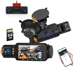 Dashcam voor Auto - 4K + 1080P - Nachtzicht - 170° Groothoek - Voor Auto's en Vrachtwagens — thumbnail 1