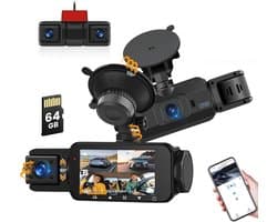 Dashcam voor Auto - 4K + 1080P - Nachtzicht - 170° Groothoek - Voor Auto's en Vrachtwagens