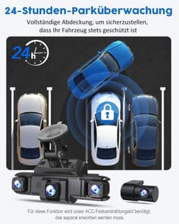 360 Graden Dashcam voor Auto - HD Video - Nachtzicht en GPS - Voor alle voertuigen — thumbnail 4