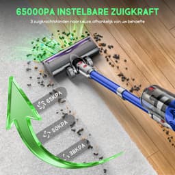 Hiaonyx steelstofzuiger - 9-in-1 steelstofzuiger draadloos - 75000pa - Met dierenborstel - LED Groene Stofdetectielamp - Geschikt voor Tapijten - Harde Vloeren en Dierenharen - 2-liter stofopvangbox - Blauw — thumbnail 3