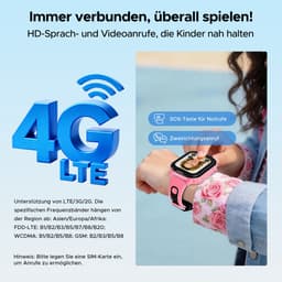 DOOGEE Anyscene S1 4G - GPS Horloge Kind - Smartwatch Kinderen - Video oproepen - Android OS - 1.83" IPS Scherm - 1GB+8GB - 800mAh - GPS/LBS/WiFi Locatie - Hartslag & Bloeddruk Monitor - IPX7 Waterdicht - Geschikt voor iPhone en Android - Rood — thumbnail 2