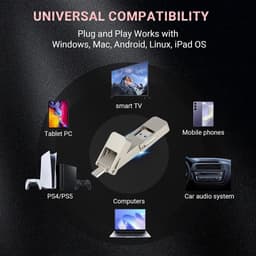 USB-C Stick - Externe SSD - Snelle Data Overdracht - 2-in-1 Type C en A - 512 GB - Zilver — thumbnail 4