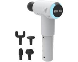 Thijox - Professioneel Fysio Massagepistool - Elektrisch Pulserende Diepweefsel Massagegun - Draadloos, Oplaadbaar, 5 Massagekoppen, Wit voor Spieront