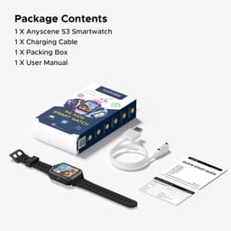 DOOGEE Anyscene S3 4G - GPS Horloge Kind - Smartwatch Kinderen - Video oproepen - Android OS - 1,72" inch HD Scherm - 2GB+16G - 900mAh - GPS/LBS/WiFi Locatie - Hartslag & Bloeddruk Monitor - IP68 Waterdicht - Geschikt voor iPhone en Android - Zwart — thumbnail 3