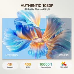 Mini Beamer 4K – Native 1080p – 400 ANSI Lumen – Autofocus – WiFi 6 & Bluetooth 5.4 – Android 14 — thumbnail 2