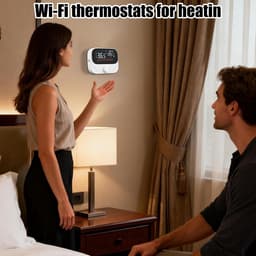 Slimme Thermostaat - Wifi Thermostaat - Energie Besparen - App en Spraakbesturing - 11.8x2.4x8.6cm - Wit — thumbnail 4