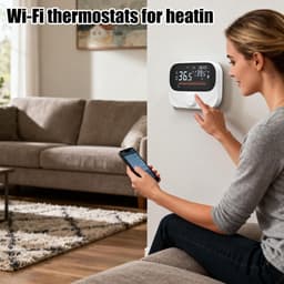 Slimme Thermostaat - Programmeerbare Sensor - Energie Besparen - App en Spraakbesturing - 300m Zonder Draad - Wit — thumbnail 3