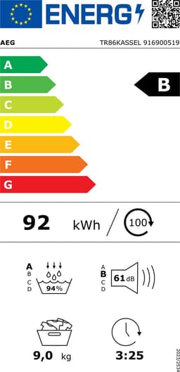 AEG TR86KASSEL warmtepompdroger met PreciseDrysensoren — thumbnail 2