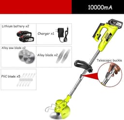 Kleine Grasmaaier - Gazon Trimmer - Tuin Onderhoud - Huishoudelijk Gebruik - 3.8 kg - Groen — thumbnail 4