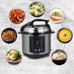 Elektrische Snelkookpan - Multicooker Stoofpan - Maaltijden Bereiden - 10-in-1 Functionaliteit - 6 Liter Capaciteit - RVS — thumbnail 4