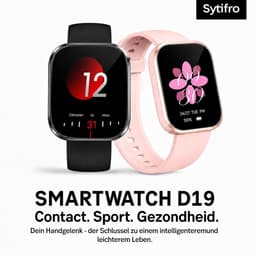 Sytifro Smartwatch dames met Bluetooth Bellen - horloge dames met 1.83 Inch HD Scherm - Hartslagmeter - Slaapmonitor - Stappenteller - IP68 Waterdicht - Geschikt voor iOS & Android - Roségoud — thumbnail 2