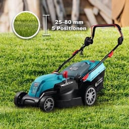 Elektrische Grasmaaier – Elektrische Maaier – Benzinevrije Grasmaaier – Tuinmaaier – Mulchmaaier – 1800 W Motor – 42 cm Maaibreedte — thumbnail 5