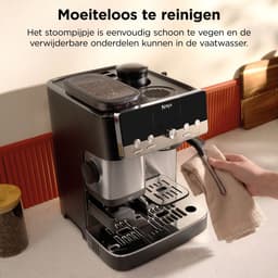 Ninja Luxe Café Mini 2-in-1 espresso- en filterkoffiemachine met ingebouwde bonenmaler en handmatige melkschuimer - ES301EU — thumbnail 3