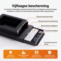 Perfect Speed Externe Harde Schijf 500GB - Externe HDD - USB 3.2 - 1600 Mbps (200 MBs) - USB-C - Schokbestendig - 5 Jaar Garantie — thumbnail 3