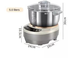 Brandistry - Deegkneedmachine - Deegmachine - Keukenmachine - Electrische Kneedmachine - Keukenmixer - 5 Liter - Roestvrij Staal