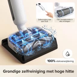 Lubluelu T9 nat- en droogzuiger - 180° ultradunne liggende stand - 20Kpa Draadloze Nat- en droogzuiger met zelfreinigend systeem – LCD-scherm - Alles-in-één vloerreiniger - Geschikt voor Harde vloer — thumbnail 5