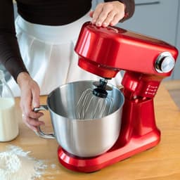 Lìon® Deegmachine - Mixer met Kneedhaak - Kneedmachine - Rood - 23cm x 34cm x 36cm — thumbnail 3