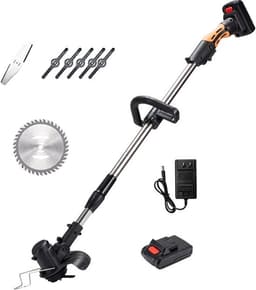 Elektrische Grasmaaier - Oplaadbare Maaier - Gazon Onderhoud - Handheld Multifunctioneel - 120 x 30 x 20 cm - null — thumbnail 1
