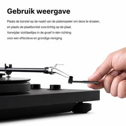 Hoogwaardige platenborstel - Voor LP en Vinyl Borstel - Voor LP Reinigingsset - schoonmaakborstel - Antistatische platenborstel - Antistatisch — thumbnail 4