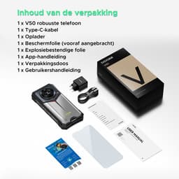 DOOGEE V50 5G - Robuuste Smartphone - 48GB RAM + 256GB ROM / 2TB TF - Android 16 - Dimensity 8300 - 11000mAh/66W - RGB sfeerlicht- 6.78 inch FHD+ &120HZ - 200MP + 32MP -NFC - Face ID - Gemini AI - WIFI6E - Vingerafdrukherkenning - GPS - Zilver — thumbnail 4