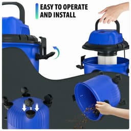 Nat- en Droogstofzuiger, Stofafzuiger Met Krachtige Motor Van 800W, Blaasfunctie, Reservoir Van 15 Liter, Wasbare HEPA-filters — thumbnail 5