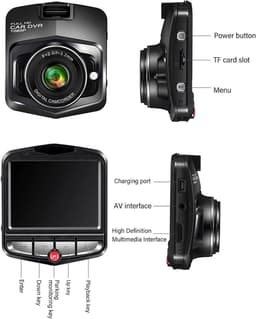 Dashcam Auto - Autocamera Rijrecorder - Veilig Rijden - Nachtzicht en HDR - 2.4 inch display - Zwart — thumbnail 5