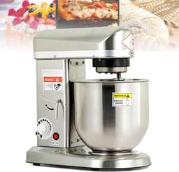 Keukenmixer Staande Mixer - Bakmachine Deegmixer - Bakken en Koken - Krachtige 500W Motor - 5 Liter Kom - Zilver — thumbnail 1