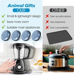 SnelShoppen - Glijplank voor Keukenapparaten, Onzichtbare Glijders, Zelfklevend, PTFE, Geschikt voor Koffiezetapparaat, Mixer, Keukenmachine, Heteluch — thumbnail 4