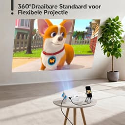 Lìon® Mini Beamer - Beamer - Projector - Wit - 12cm x 10cm x 9cm — thumbnail 5