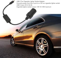 SnelShoppen - 5V naar 12V USB naar Sigarettenaansteker Adapter Converter voor Auto Dashcam Accessoires - Duurzaam PVC Koper Kabel - Ideaal voor Elektr — thumbnail 3