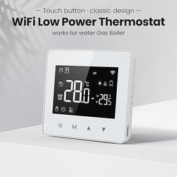 Intelligente Thermostaat - Programmeerbaar Klimaat - Energie Besparen - App Bediening - 8.6 x 8.6 cm - Wit — thumbnail 4