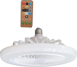 Plafondventilator met afstandsbediening, dimbare LED-plafondventilator, ingebouwde 30W E27-lamp, stille werking, geschikt voor woonkamer, slaapkamer en kantoor, met 3 lichtkleuren. — thumbnail 1
