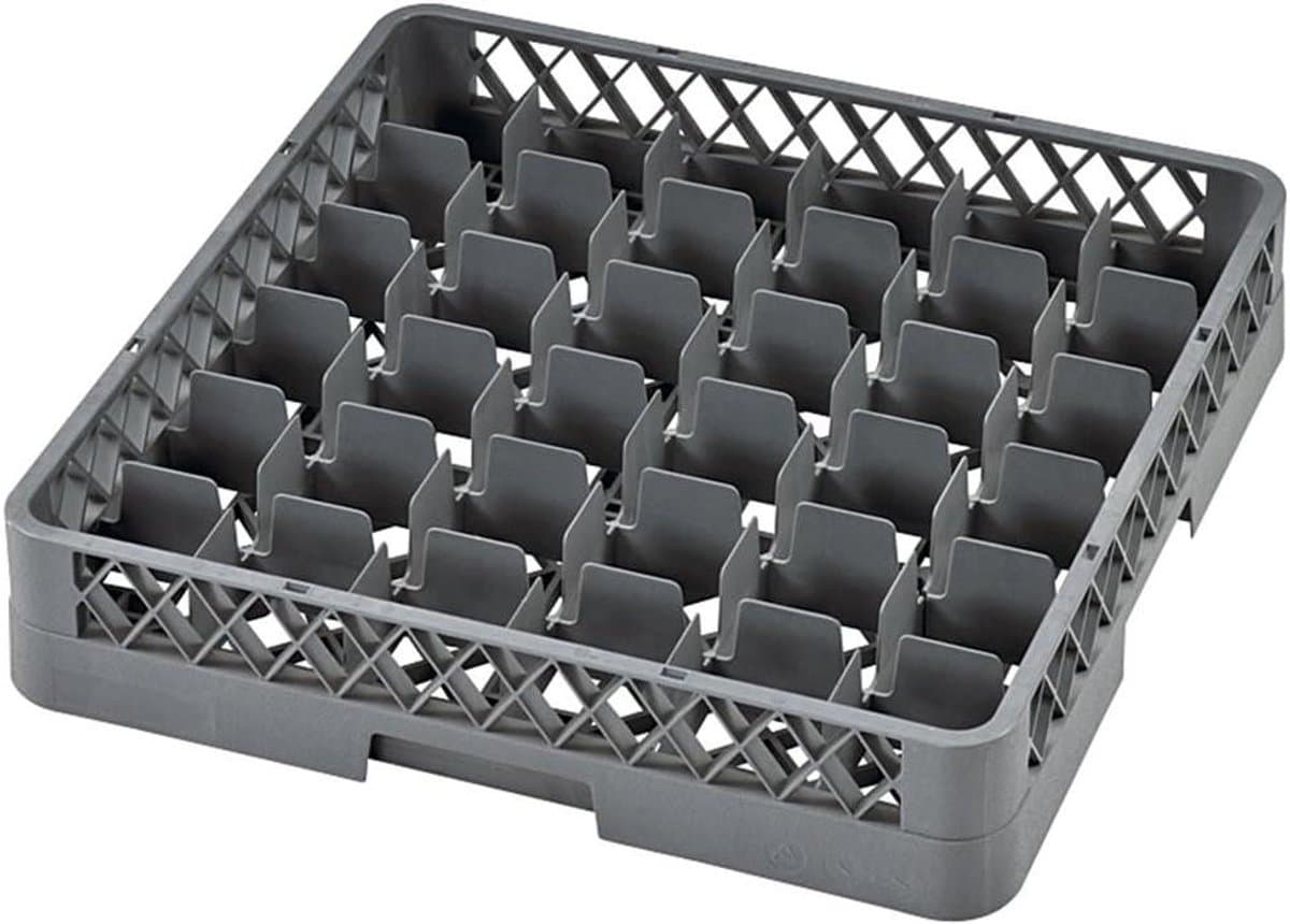 Spoelmand Glazen - Vaatwasser Mand - Professioneel Afwassen - 36 Indelingen - 50 x 50 x 10 cm - Blauwgrijs — afbeelding 1